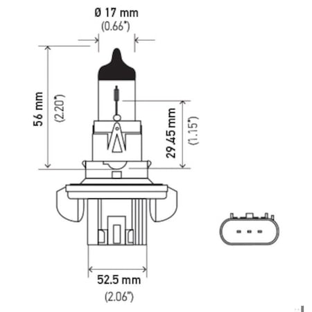 Hella Bulb H13 12V 60/55W, H13P50 H13P50